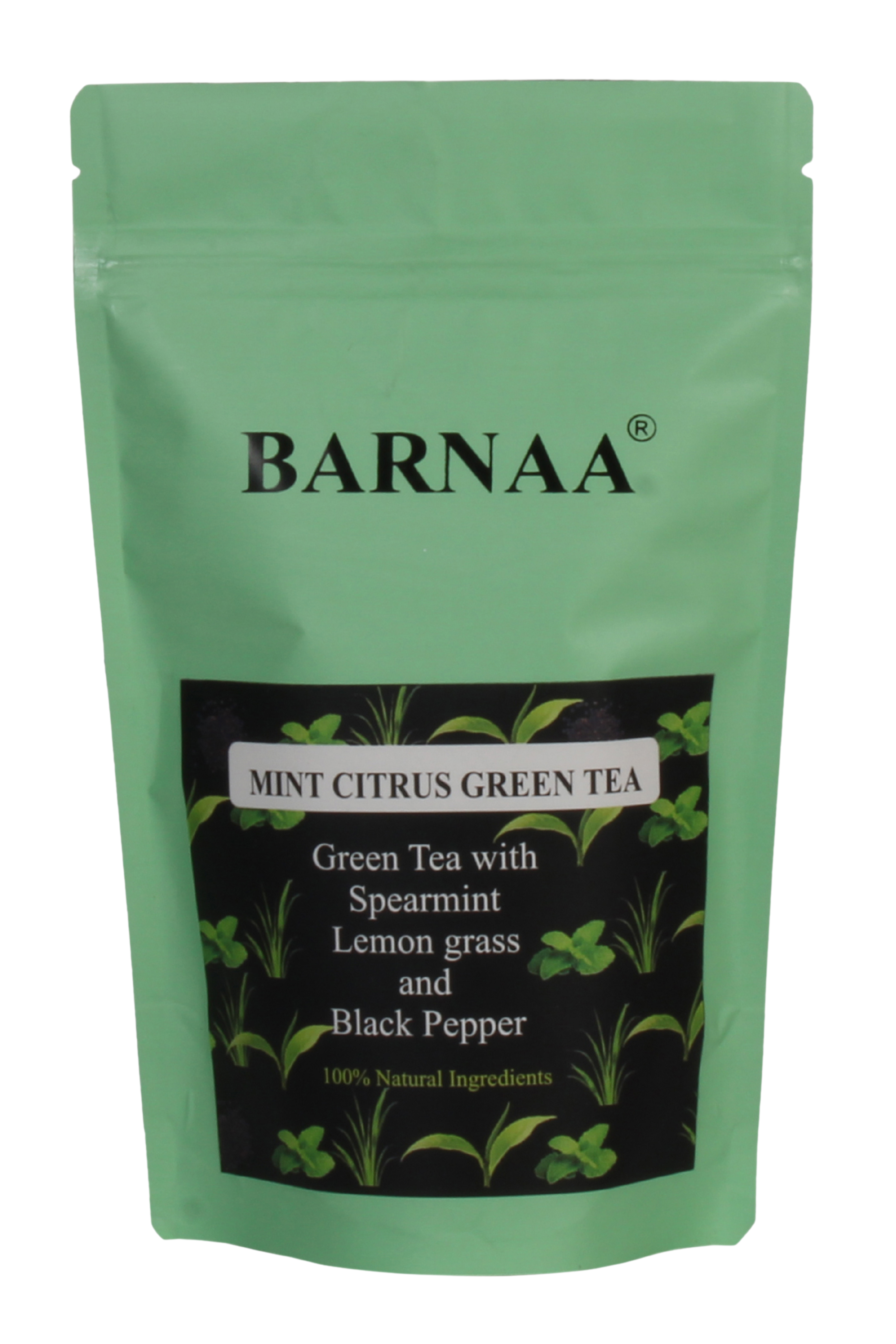 BARNAA MINT CITRUS GREEN TEA (MCGT) || A HERBAL GREEN TEA- BLEND OF GREEN TEA, SPEARMINT, LEMONGRASS, BLACK PEPPER || RICH ANTIOXIDANT ||