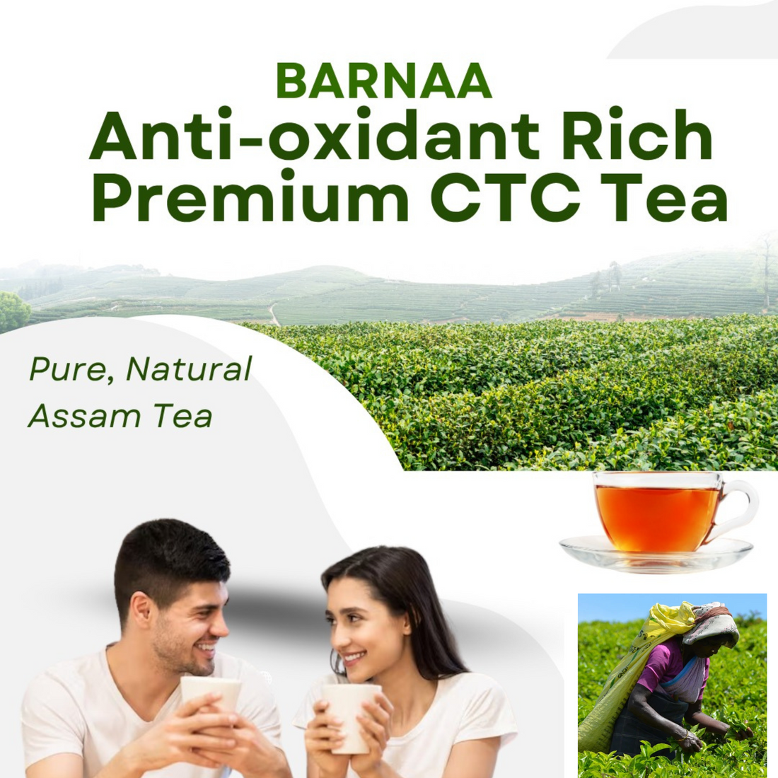 BARNAA ANTI-OXIDANT RICH CTC TEA || ANTIOXIANT 142.6 mg PER SERVING