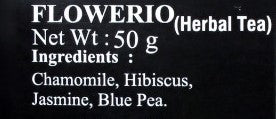BARNAA FLOWERIO -HERBAL TEA || A BLEND OF AYURVEDIC FLOWERS- JASMINE, CHAMMOMILE, HIBISCUS AND SHANKHPUSHPI || TISANE-SOOTHING TEA || CAFFEINE-FREE ||