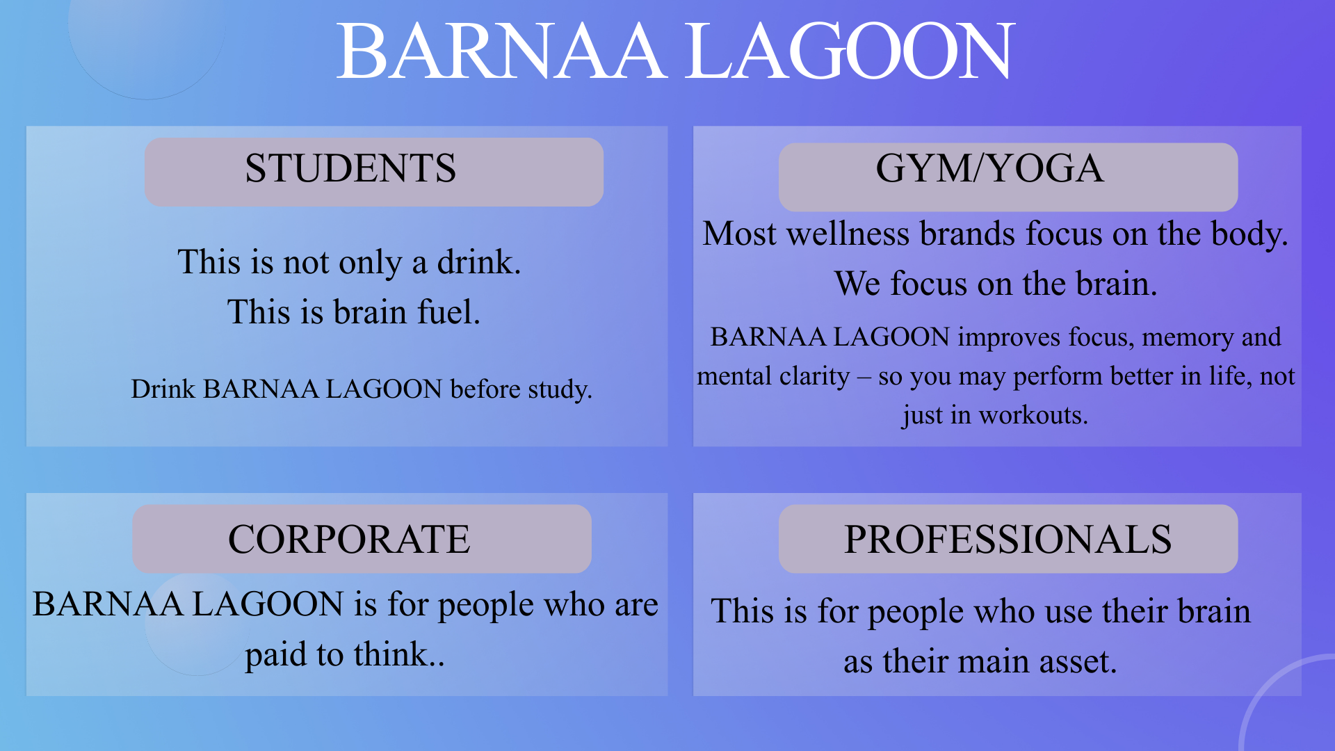 Sharper Focus. Stronger Memory. Mental Clarity. — BARNAA LAGOON Cognitive Wellness Drink