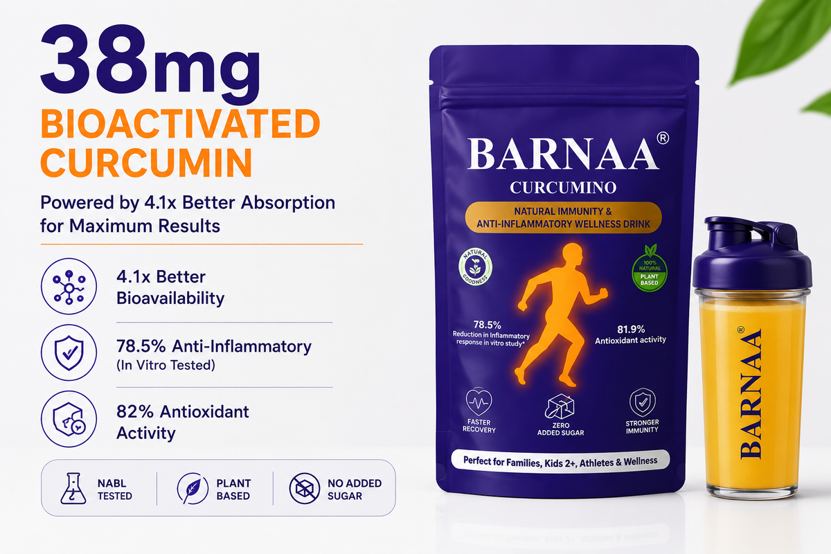 BARNAA CURCUMINO - Natural Anti-inflammatory & Post-Workout Recovery Wellness Drink